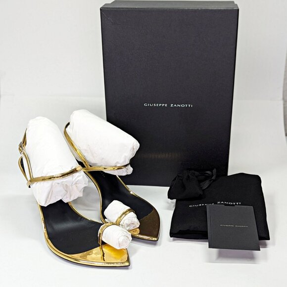 Giuseppe Zanotti Women's Symonne 70 Toe Ring Heel Sandals Size 37.5 (MSRP $795) - Picture 3 of 11